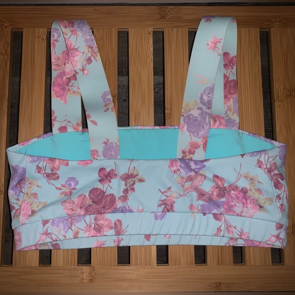 LOVESHACKFANCY x Beach Riot Intimates Floral Sports Bra Top S - Picture 3 of 7